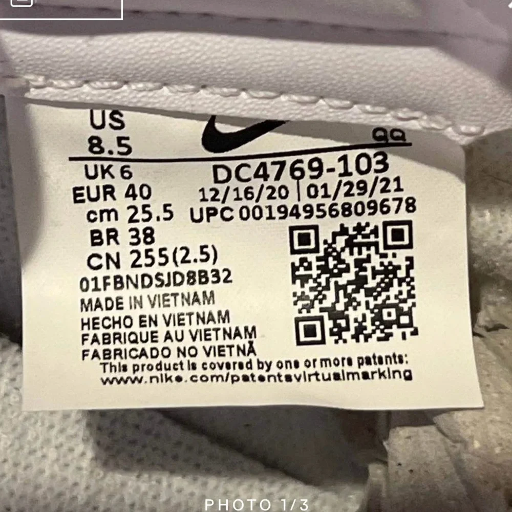 Nike Wmns Blazer Low ’77 ‘White Ghost’ (Size 8.5) – NIB - Picture 2 of 4